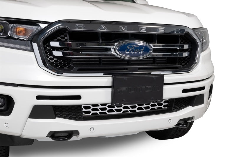 Putco 19-20 Ford Ranger w/o Adaptive Cruise - Hex Shield - Polished SS Bumper Grille Inserts 82163 82163 Photo - Mounted