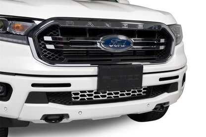 Putco 19-20 Ford Ranger w/o Adaptive Cruise - Hex Shield - Polished SS Bumper Grille Inserts 82163 82163 Photo - Mounted