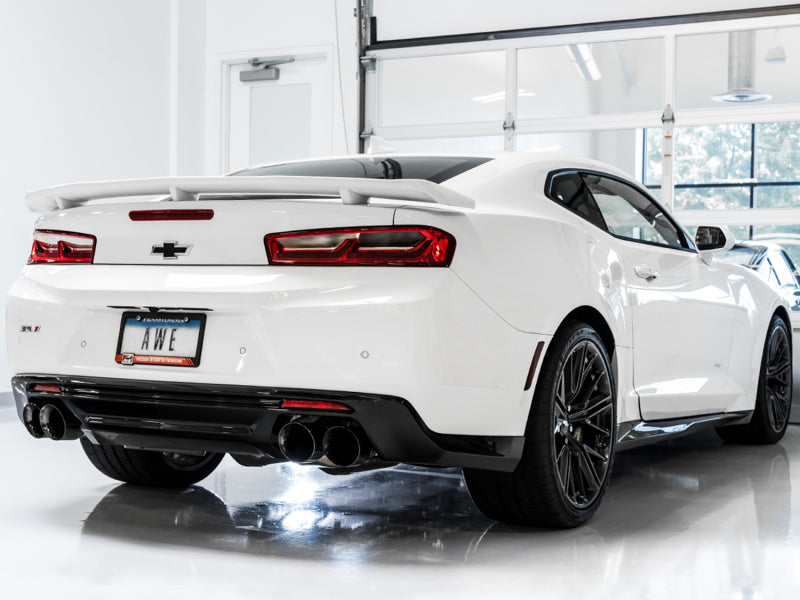 AWE Tuning 16-19 Chevy Camaro SS Non-Res Cat-Back Exhaust -Touring Edition (Quad Diamond Black Tips) 3020-43076 3020-43076 Photo - Mounted
