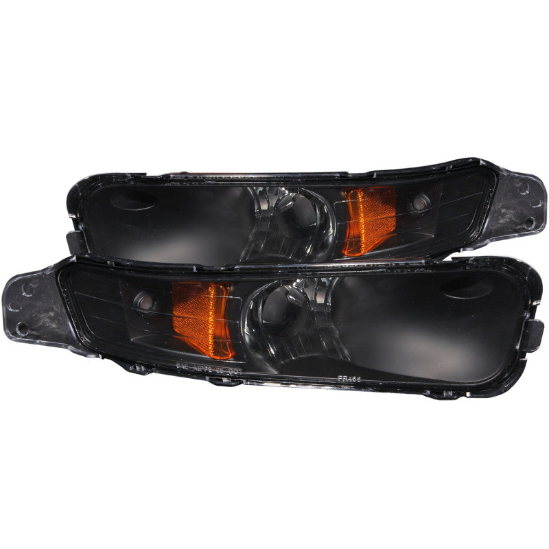 Anzo 2005-2009 Ford Mustang Euro Parking Lights Black w/ Amber Reflector 511002 Photo - Primary