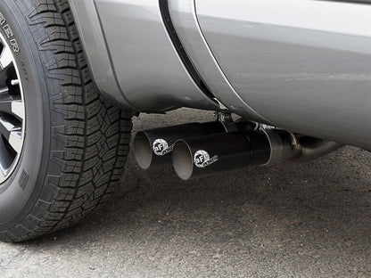 aFe Rebel Series 2-1/2" Cat-Back Exhaust System w/ Black Tip Nissan Titan 49-46126-B Photo - Mounted