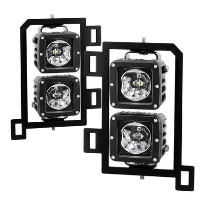 Spyder Dodge Ram 2013-2018 1500 Only Full LED Fog Lights W/Bracket and Universial Switch- Clear 9045424 9045424 Photo - Primary