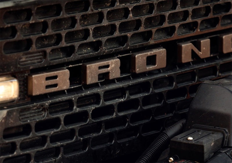 Ford Racing 2021+ Bronco Grille Lettering Overlay Kit - Bronze M-1447-BLBR M-1447-BLBR Photo - Mounted
