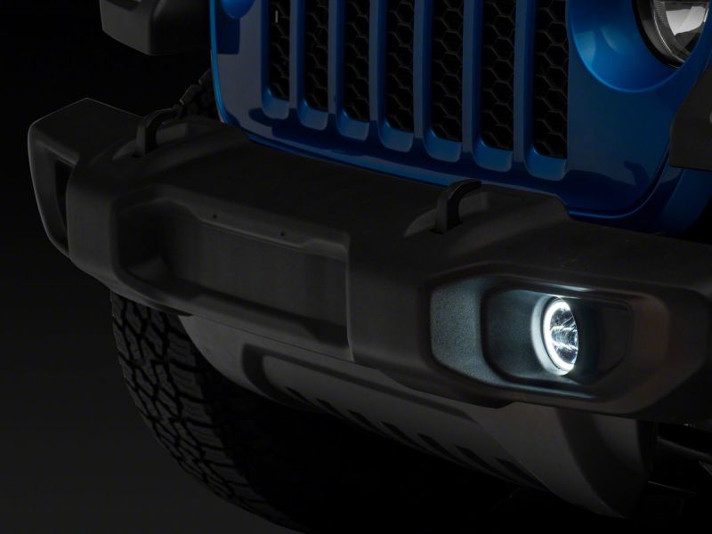 Raxiom 07-23 Jeep Wrangler JK & JL 20-23 Jeep Gladiator JT Axial Series LED Fog Lights w/ Halo J142669 J142669 Photo - Close Up