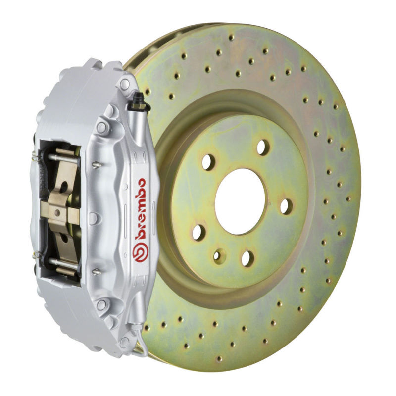 Brembo GT Brake Kit Ford Mustang GT Front 05-14 Drilled Silver 1B4.8001A3 Photo - Primary