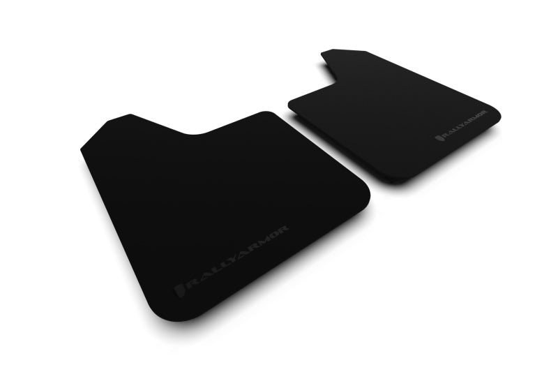 Rally Armor Universal Basic Mud Flap w/ Black Logo - Pair MF12-BAS-BLK-LRT MF12-BAS-BLK-LRT Photo - Primary