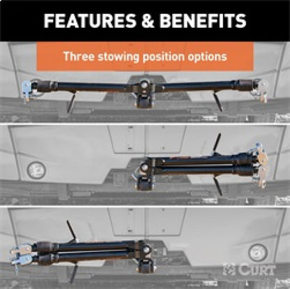 RockJock Curt Rambler Steel RV Tow Bar 7500lbs 2in Shank RJ-70001 RJ-70001 Features and Benefits