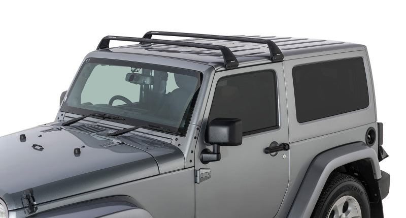 Rhino-Rack 07-22 Jeep Wrangler JK/JL 2 Door Hard Top Vortex SG 2 Bar Roof Rack - Black SG60 SG60 Photo - Primary