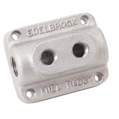 Edelbrock Fuel Block, Dual Carburetor, As Cast 1280 Photo - out of package