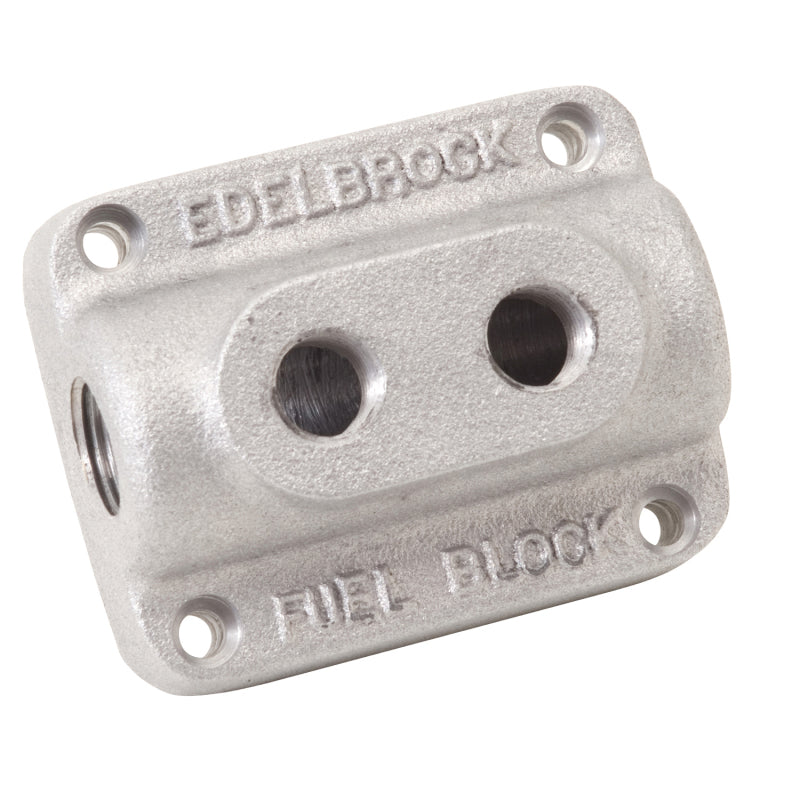 Edelbrock Fuel Block, Dual Carburetor, As Cast 1280 Photo - out of package