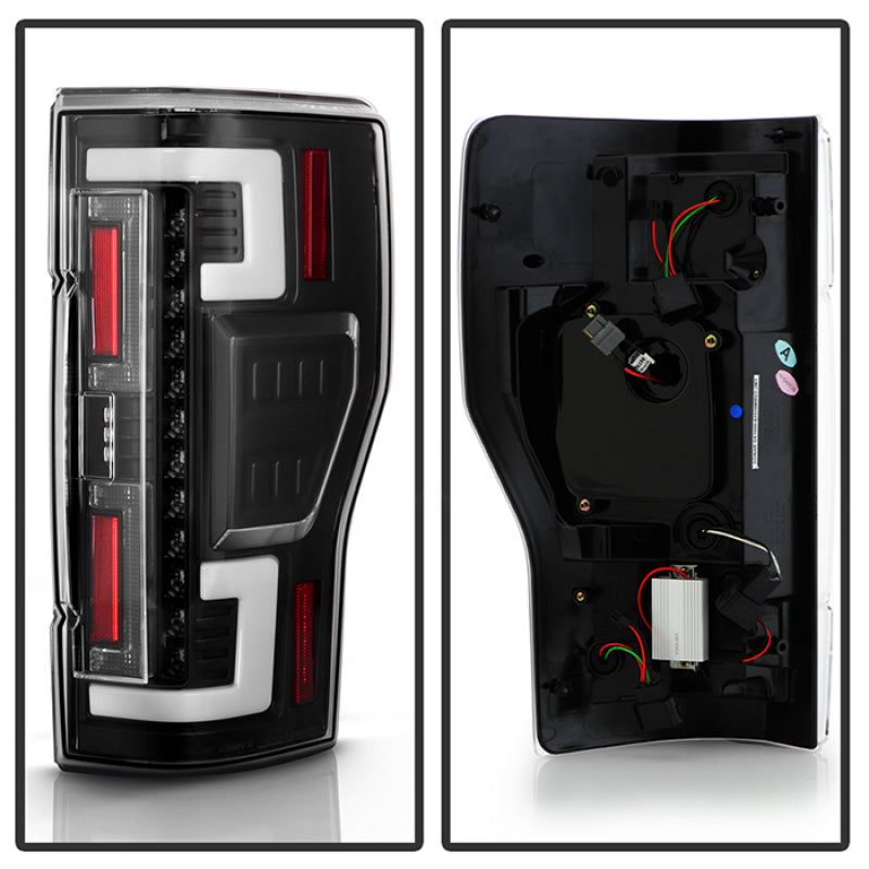 SPYDER 20-21 Ford F250 Superduty LED Tail Lights - Black (ALT-YD-FS20HAL-LED-BK) 5088659 5088659 Photo - Unmounted