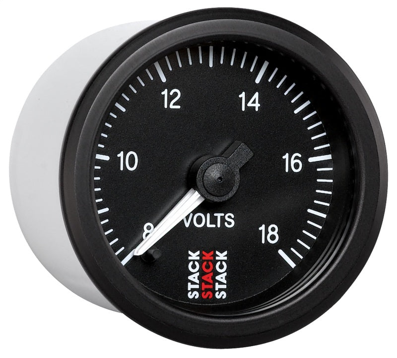 Autometer Stack 52mm 8-18V Pro Stepper Motor Battery Voltage Gauge - Black ST3316 ST3316 User 5