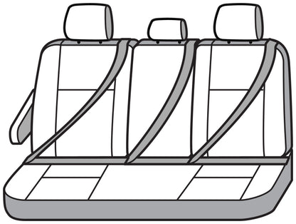 Covercraft SeatSaver Custom Polycotton Rear Seat Covers for FORD TRANSIT-350 20 SS8481PCGY Photo - out of package