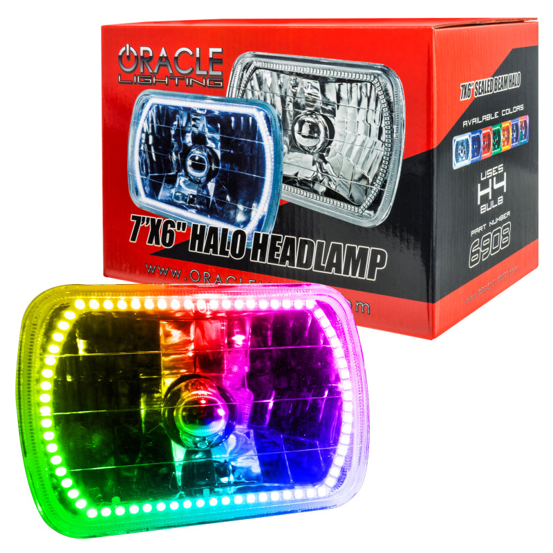 ORACLE Lighting Oracle Pre-Installed Lights 7x6 IN. Sealed Beam - ColorSHIFT Halo 6908-333 6908-333 Photo - Close Up