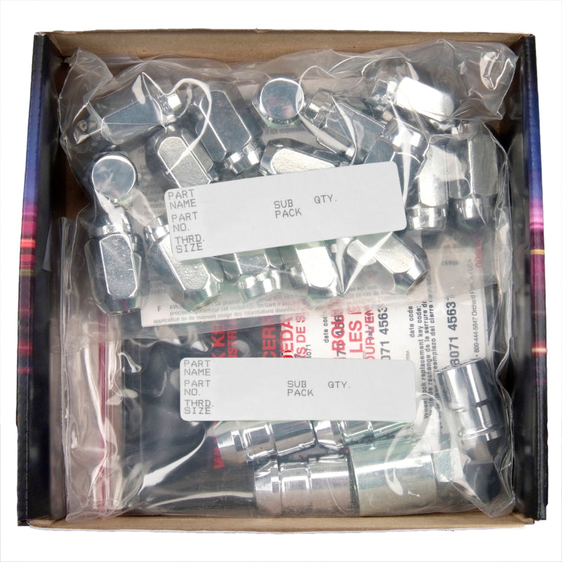 McGard 4 Lug Hex Install Kit w/Locks (Cone Seat Nut) 1/2-20 / 13/16 Hex / 1.5in. Length - Chrome 84430 84430 Photo - in package