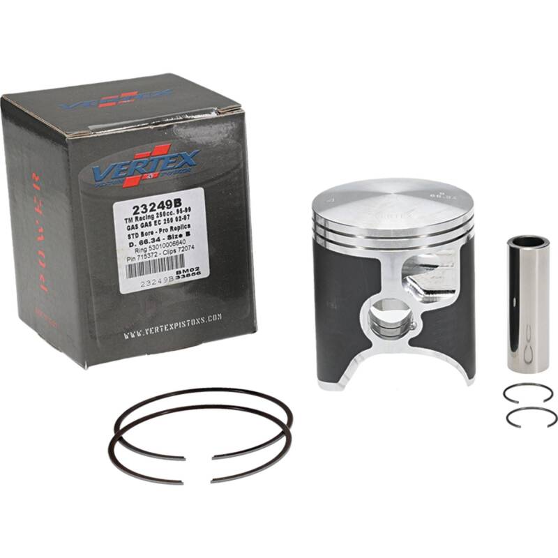 Vertex Pistons Vertex Piston 02-15 Gas-Gas EC 250 250cc Cast Replica Piston Kit 23249B 23249B Photo - Primary