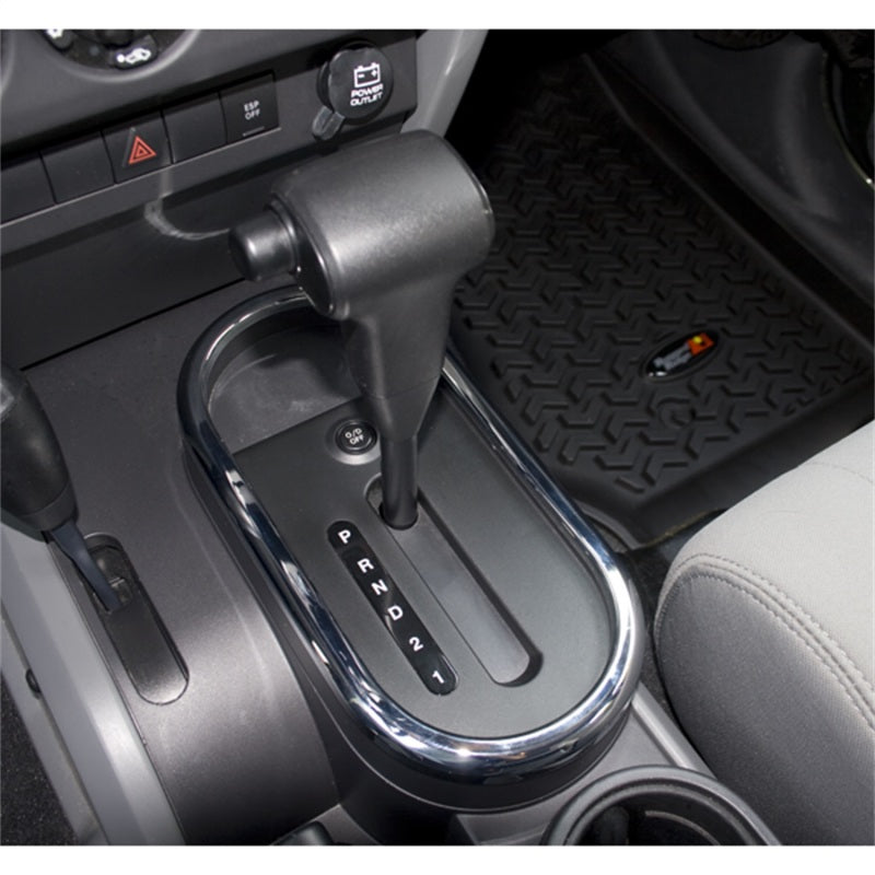 Rugged Ridge 07-10 Jeep Wrangler JK Chrome Automatic Transmission Shifter Trim 11156.02 11156.02 Photo - Primary