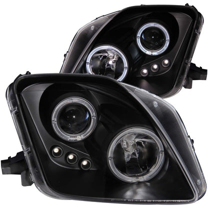 Anzo 1997-2001 Honda Prelude Projector Headlights w/ Halo Black w/ LED 121341 Photo - Primary