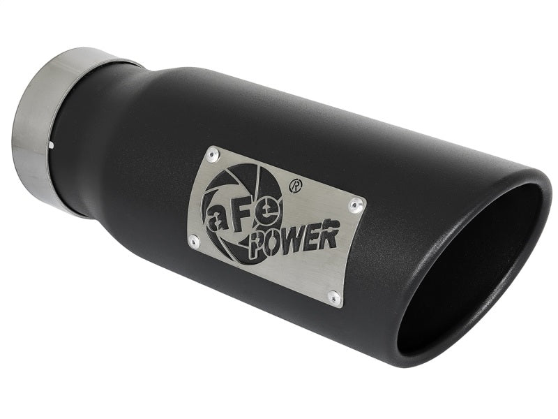 aFe MACH Force-Xp 4" 409 Stainless Steel Exhaust Tip Black 3-1/2in In 49T35451-B12 Photo - Primary