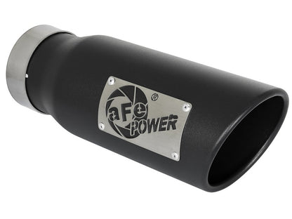 aFe MACH Force-Xp 4" 409 Stainless Steel Exhaust Tip Black 3-1/2in In 49T35451-B12 Photo - Primary