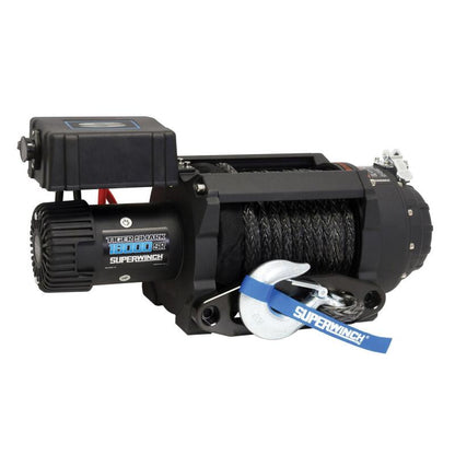Superwinch 18000 LBS 12V DC 33/64in x 79 ft Synthetic Rope Tiger Shark 18000SR Winch 1518001 1518001 Photo - out of package