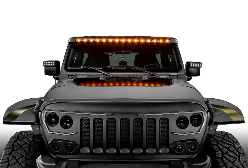 ORACLE Lighting Oracle Jeep Wrangler JL/Gladiator JT Integrated Windshield LED Light Bar System 5917-023 5917-023 Photo - Mounted