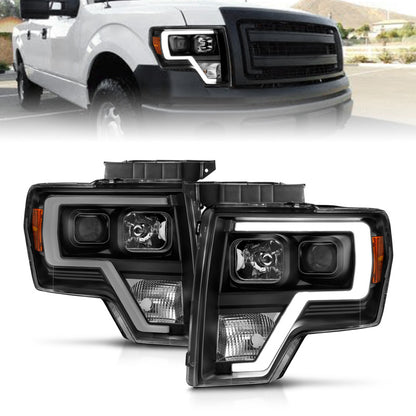 ANZO 2009-2014 Ford F-150 Projector Light Bar H.L Black Amber 111443 111443 Photo - Primary