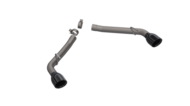 QTP 10-13 Chevrolet Camaro SS 6.2L 304SS Eliminator Muffler Delete Axle Back Exhaust w/4.5in Blk Tip 700110B 700110B Photo - Primary