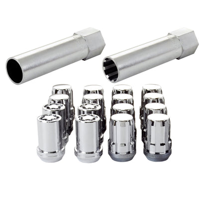 McGard SplineDrive Tuner 4 Lug Install Kit w/Locks & Tool (Cone) M12x1.5 / 13/16 Hex - Chrome (CS) 65457CN 65457CN Photo - Primary