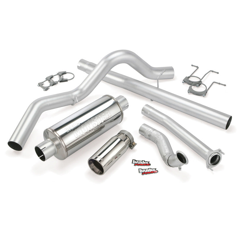 Banks Power 94-97 Ford 7.3L CCLB Monster Exhaust System - SS Single Exhaust w/ Chrome Tip 46299 46299 Photo - Primary