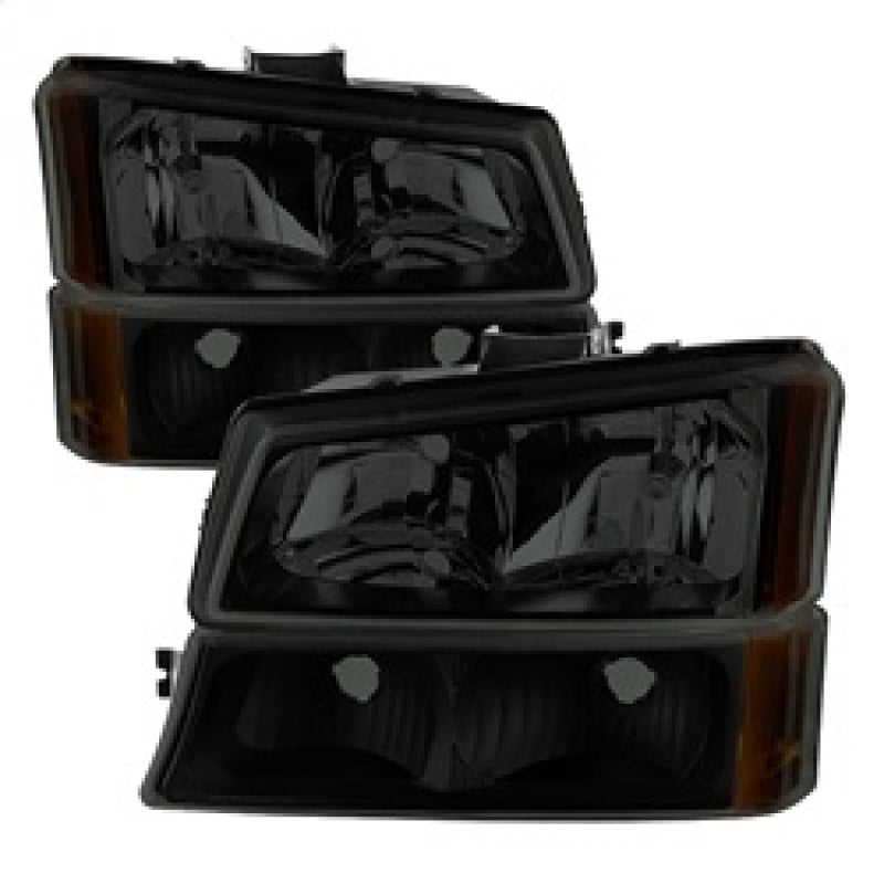 SPYDER Xtune Chevy Silverado 2500HD 03-06 Crystal Headlights w/ Bumper Lights HD-JH-CSIL03-AM-BSM-SET 9030253 9030253 Photo - Primary