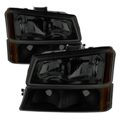 SPYDER Xtune Chevy Silverado 2500HD 03-06 Crystal Headlights w/ Bumper Lights HD-JH-CSIL03-AM-BSM-SET 9030253 9030253 Photo - Primary