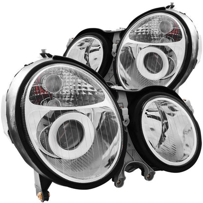 Anzo 1999-2002 Mercedes Benz E Class W210 Projector Headlights Chrome 121086 Photo - Primary