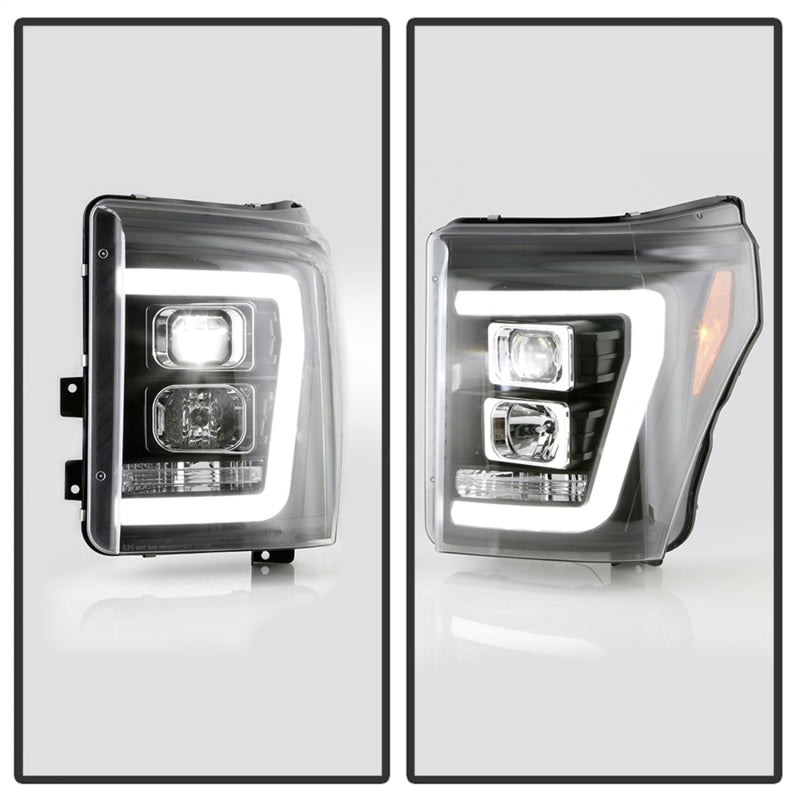 Spyder Ford F250/350/450 11-16 V2 High-Power LED Headlights-White Light Bar-Black PRO-YD-FS11V2PL-BK 5087898 5087898 Photo - Unmounted