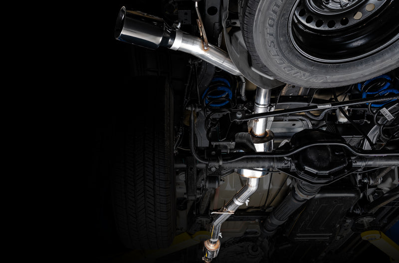 AWE Tuning 20-21 Jeep Gladiator JT 3.6L Tread Edition Cat-Back Single Side Exhaust - Diamond Blk Ti 3015-23103 3015-23103 Photo - out of package