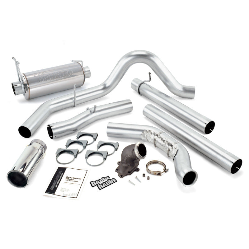 Banks Power 99 Ford 7.3L Cat Monster Exhaust w/ Power Elbow - SS Single Exhaust w/ Chrome Tip 48658 48658 Photo - Primary