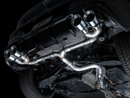 AWE Tuning AWE MK8 Volkswagen Golf R 3in Track Edition Quad Exhaust - Chrome Silver Tips 3020-42658 3020-42658 Photo - Mounted