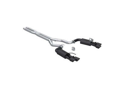 MBRP 2024 Ford Mustang GT 5.0L 3in Cat-Back Dual Split Rear - Quad Black Tips S7280BLK S7280BLK Photo - Primary