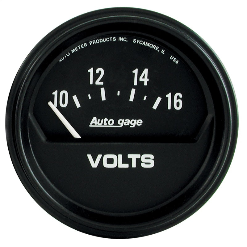 Autometer 2-5/8" Voltmeter, 10-16V, Air-Core, Short Sweep, Auto Gage 2319 Photo - Primary