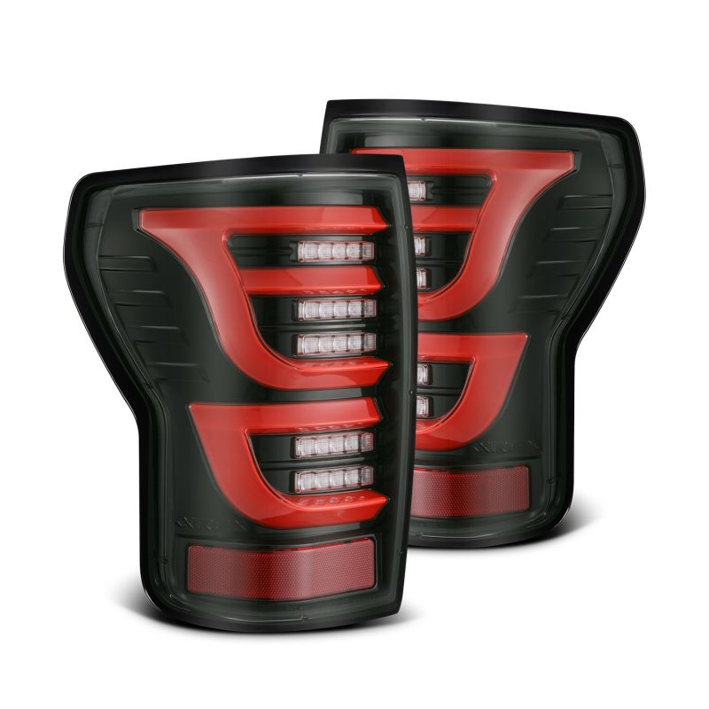 AlphaRex 07-13 Toyota Tundra LUXX-Series LED Tail Lights Black-Red 670050 670050 Photo - Primary