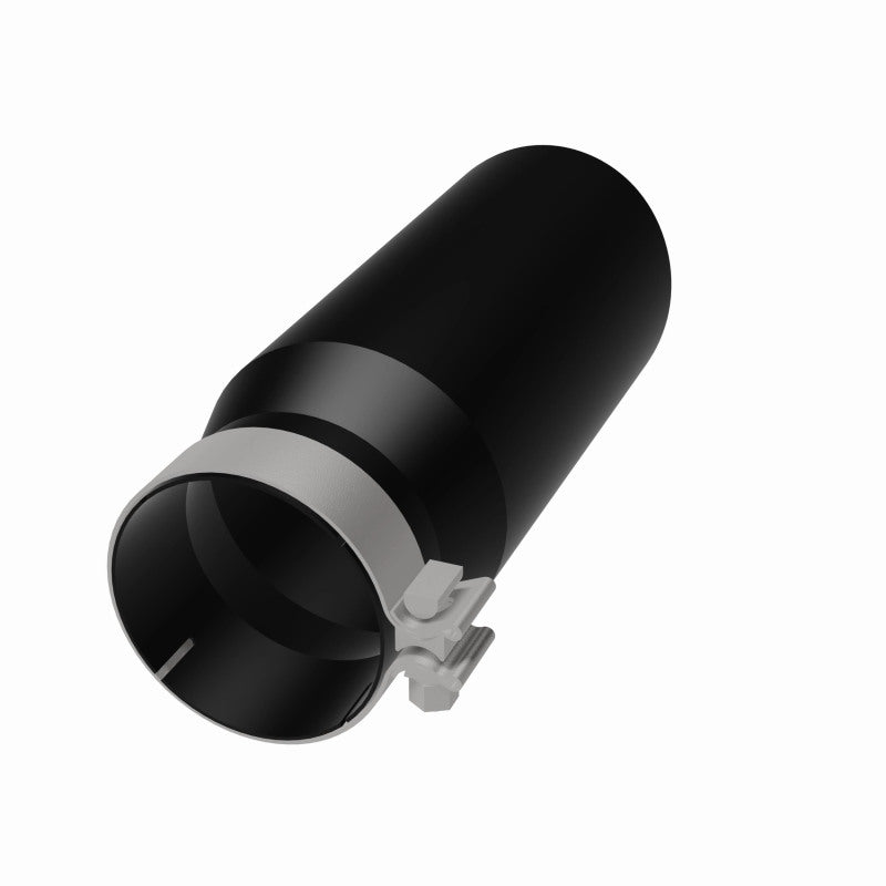 Magnaflow Tip Stainless Black Coated Single Wall Round Single Outlet 5in Dia 4in Inlet 13in L 35238 35238 360 Degree Image Set
