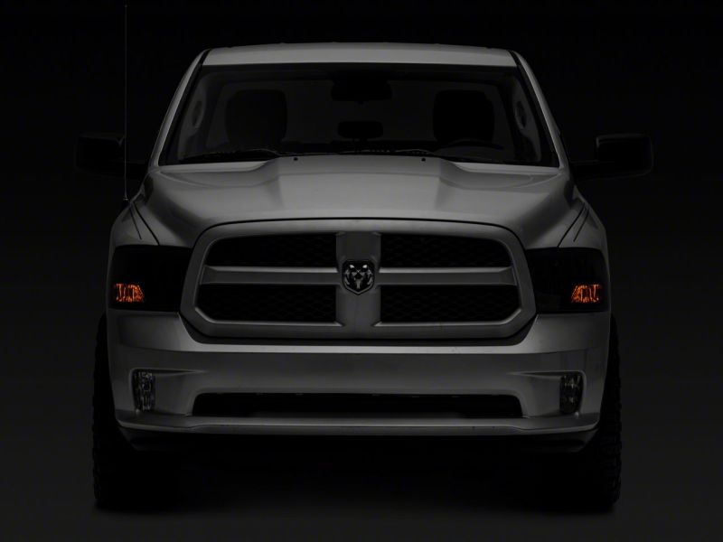 Raxiom 09-18 Dodge RAM 1500 Axial OEM Rep Headlights w/ Single Bulb- Chrome Housing (Smoked Lens) R118019 R118019 Photo - Close Up