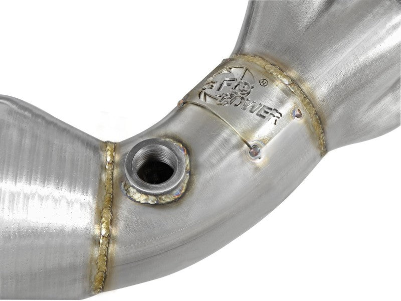 aFe 12-17 Toyota 86 / FRS / BRZ Twisted Steel 304 Stainless Steel Long Tube Header w/ Cat 48-36005-1HC 48-36005-1HC Photo - Close Up
