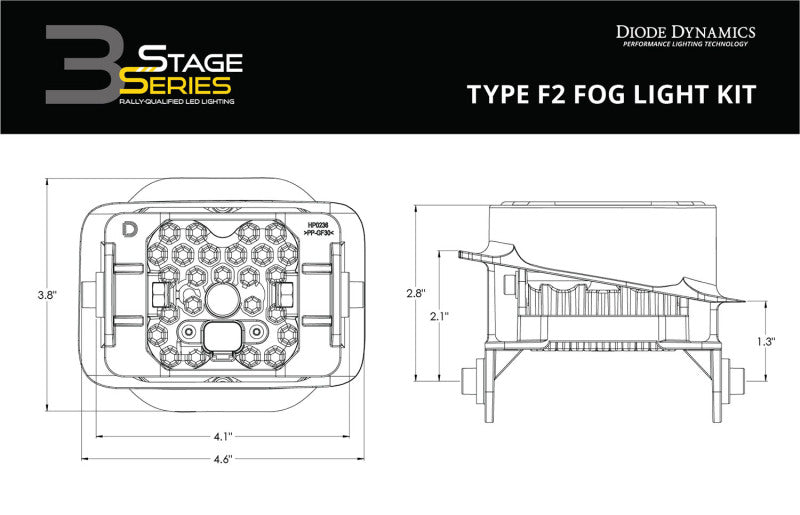 Diode Dynamics SS3 Sport Type F2 Kit ABL - White SAE Driving DD7011 DD7011 User 9