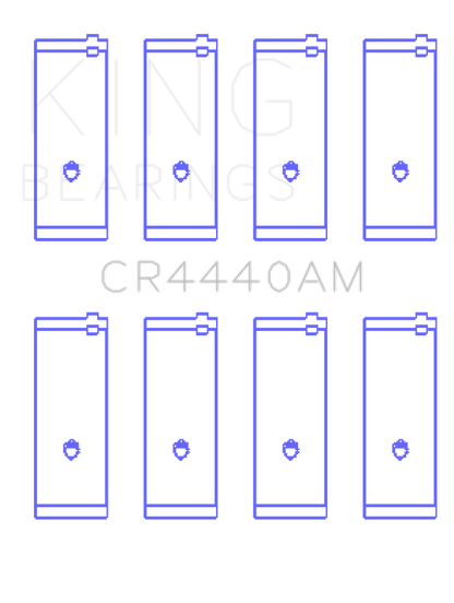 King Engine Bearings Ford 73HM 83HM 85HM Cosworth Yb (Size +0.50mm) Connecting Rod Bearing Set CR4440AM0.5 CR4440AM0.5 Photo - Primary