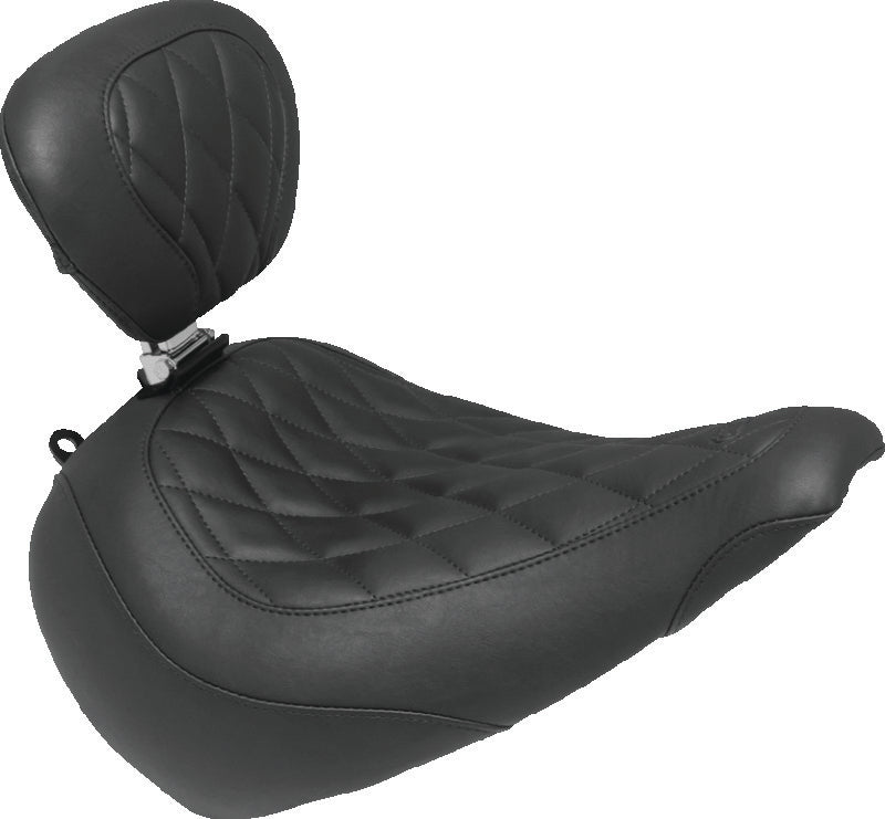 Mustang Motorcycle Wide Tripper W/Dbr Diamond Blk 83025 83025 Photo - Primary