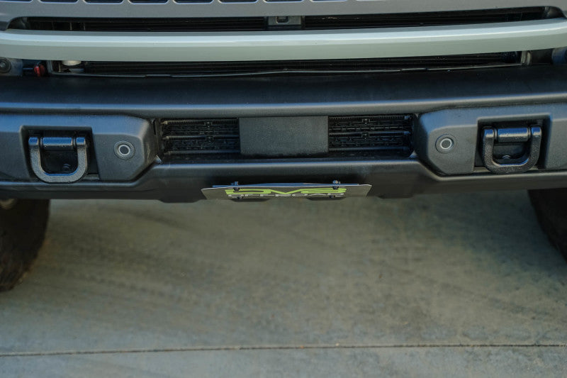 DV8 Offroad 2021 Ford Bronco Capable Bumper Slanted Front License Plate Mount LPBR-05 LPBR-05 Photo - Unmounted