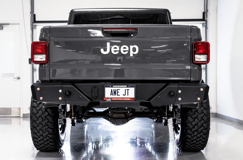 AWE Tuning 20-21 Jeep Gladiator JT 3.6L Tread Edition Cat-Back Dual Exhaust - Diamond Black Tip 3015-33101 3015-33101 Photo - out of package