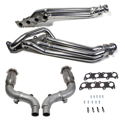 BBK 15-23 Ford Mustang GT 5.0 1-7/8in Headers w/High Flow Catted Mid Pipe (Silver Ceramic) 18564 18564 Photo - Primary