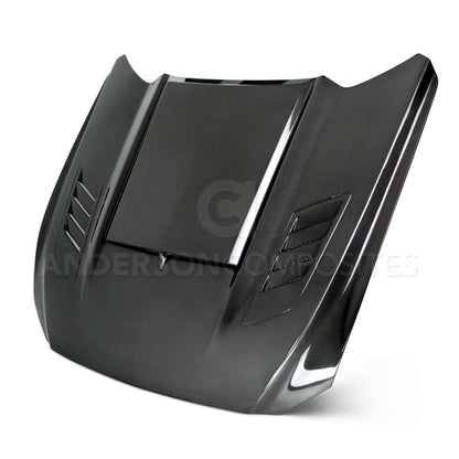 Anderson Composites 15-17 Ford Mustang Ram Air Double Sided Hood AC-HD15FDMU-AB-DS AC-HD15FDMU-AB-DS Photo - Primary